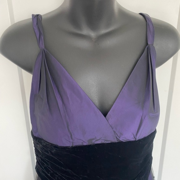 Emporio Armani Dress Wrap Tulle‎ Velvety Beaded Star Purple Size US 8 - Picture 3 of 10